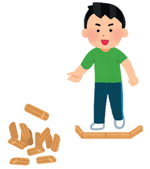 モルックを楽しむイラスト