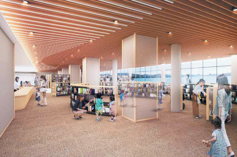 完成イメージ ( 図書館内 )