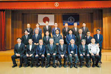 感謝状贈呈式の集合写真