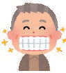 笑顔の高齢男性のイラスト