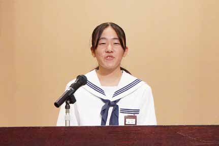 中学生の部 発表の様子